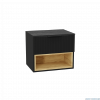 Excellent Tuto 2.0 szafka wisząca front ryflowany czarny mat 60x50x46,5 cm blat marmur MLEX.2171.K.60.03MA.BKBK